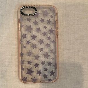 Casetify IPhone 8 silver star case, impact case